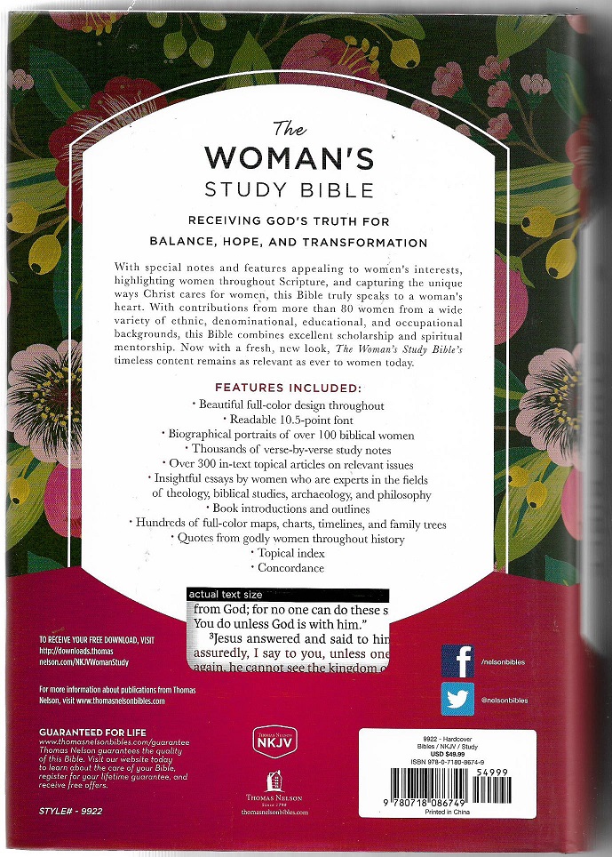 NKJV Woman's Study Bible, Hardback - Image 2