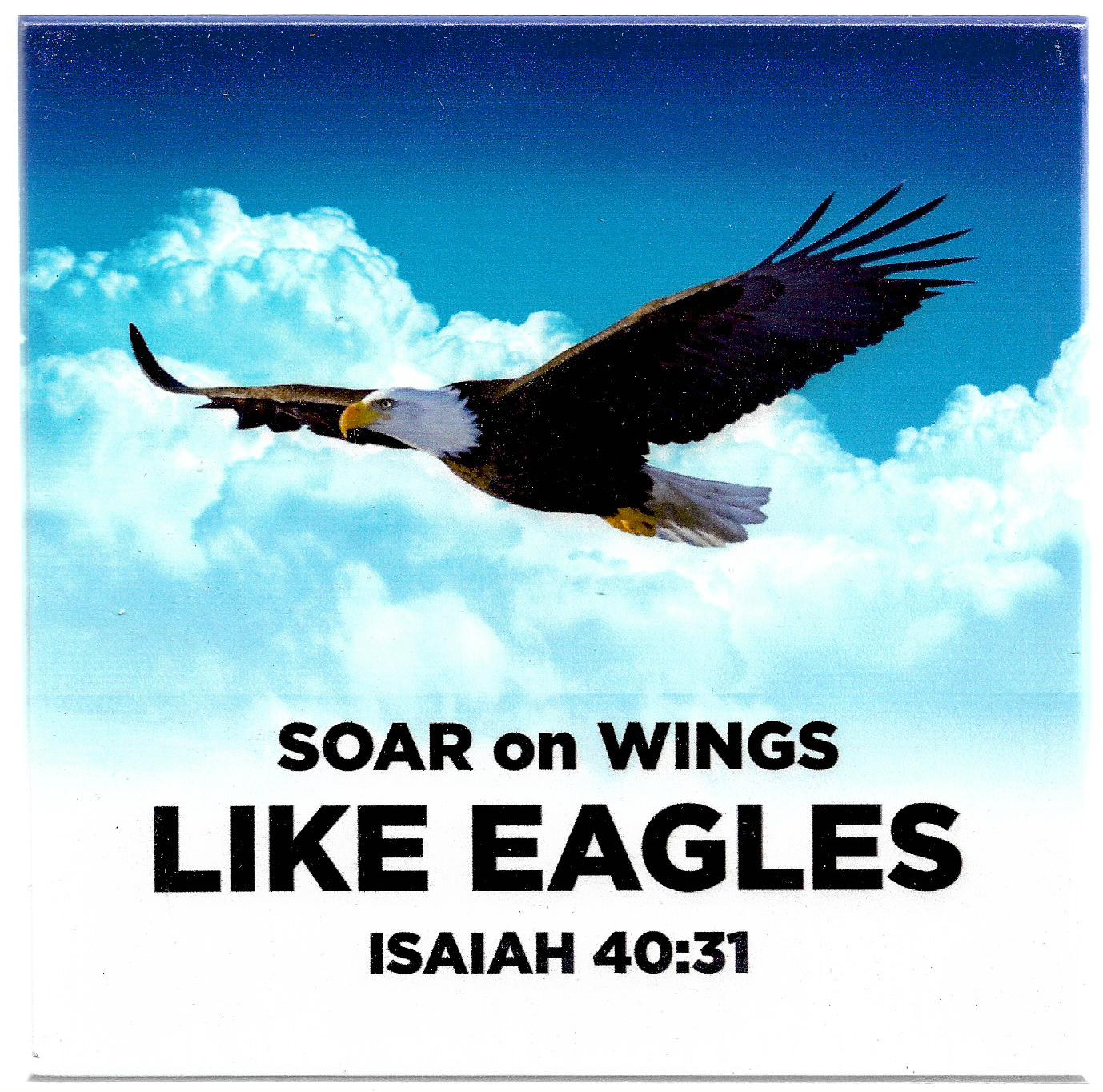 Wall Plaque - Soar Like Eagles, Hanging