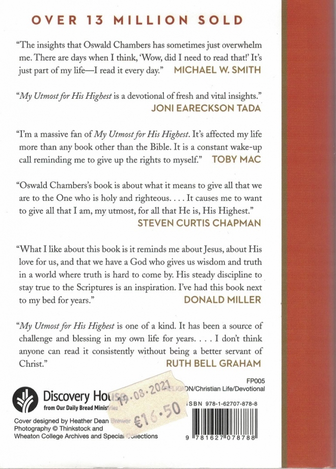 My Utmost for His Highest, Hardcover - Image 2